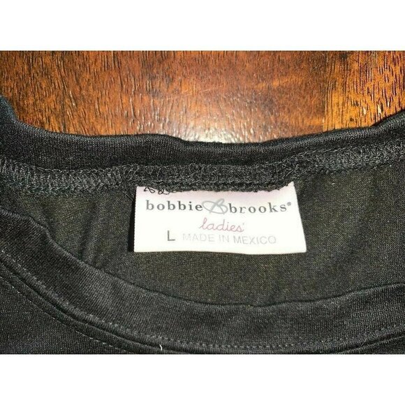 Bobbie Brooks Ladies Tiger Tee Shirt Cap Sleeves Black Background Large - Picture 9 of 11